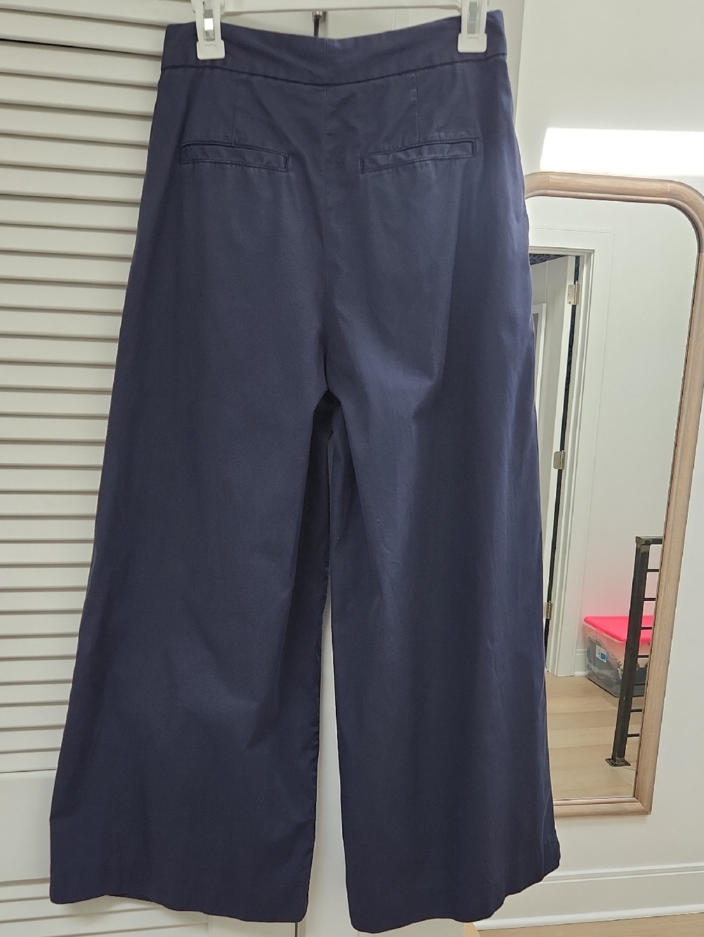 Gap Navy Wide-Leg Pleated Women's Trousers - Picture 2 of 5